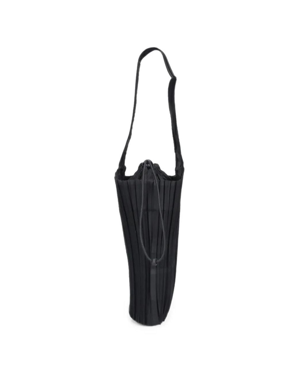 Pleats Please Issey Miyake Black Small Pleats Swan Tote Bag