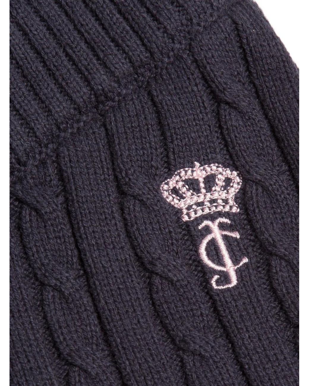 Juicy Couture Blue Cable-Knit Trousers