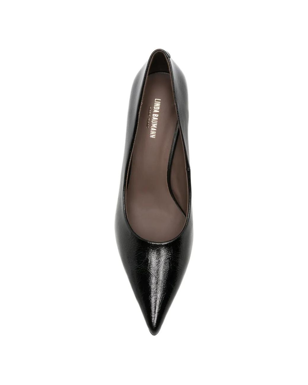 Linda Baumann Black Pointed-Toe Pumps