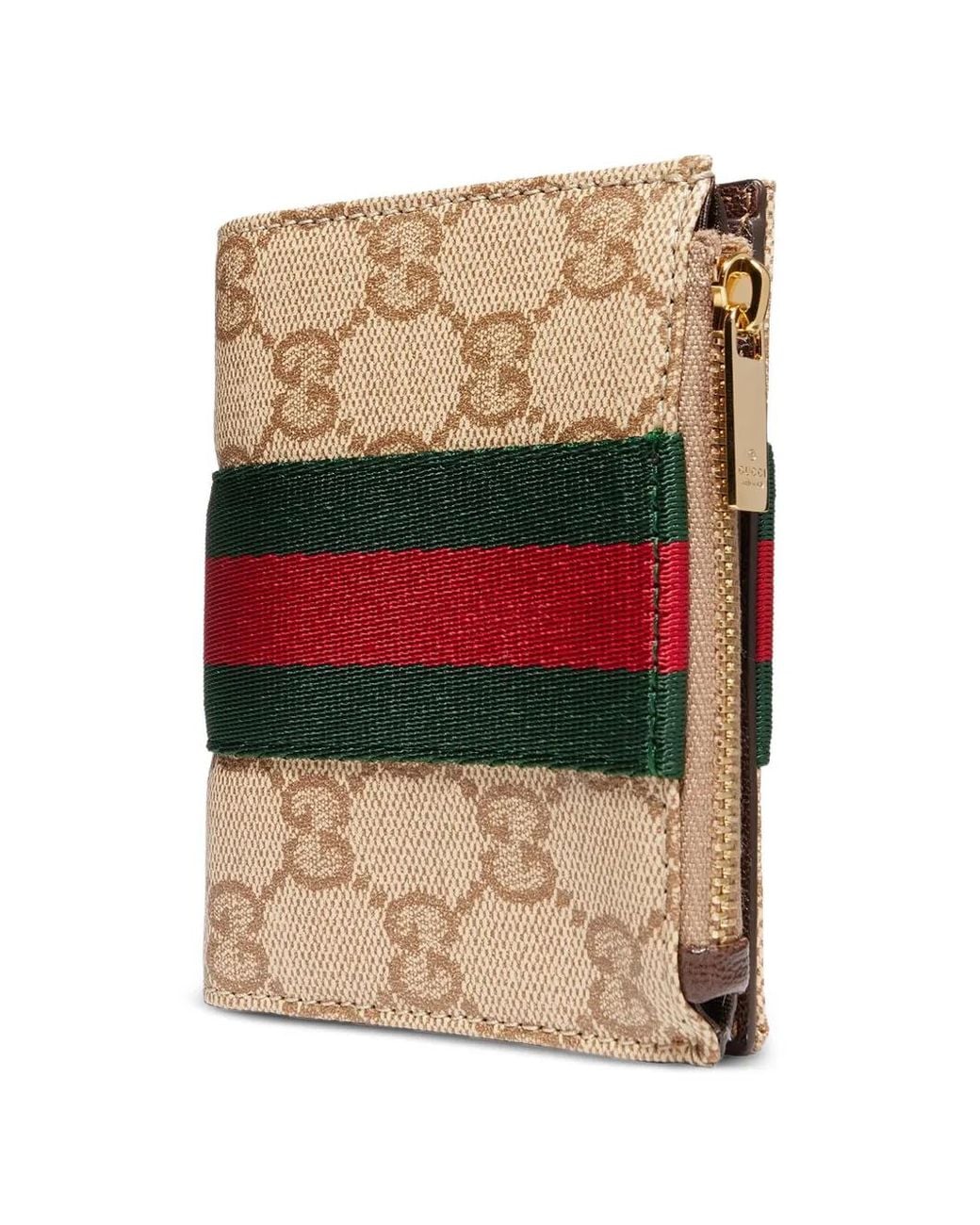 Gucci Brown Small Wallet With Web