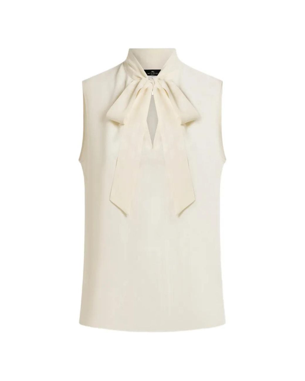 Etro White Silk-Blend Jacquard Paisley Top With Silk Scarf