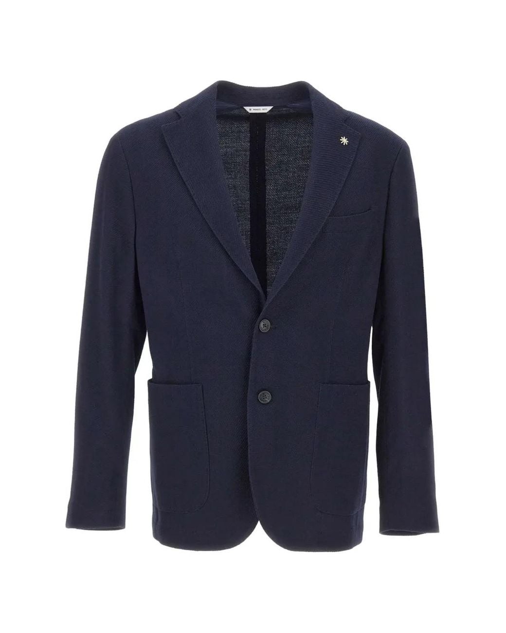 Manuel Ritz Blue Lapel-Pin Blazer for men