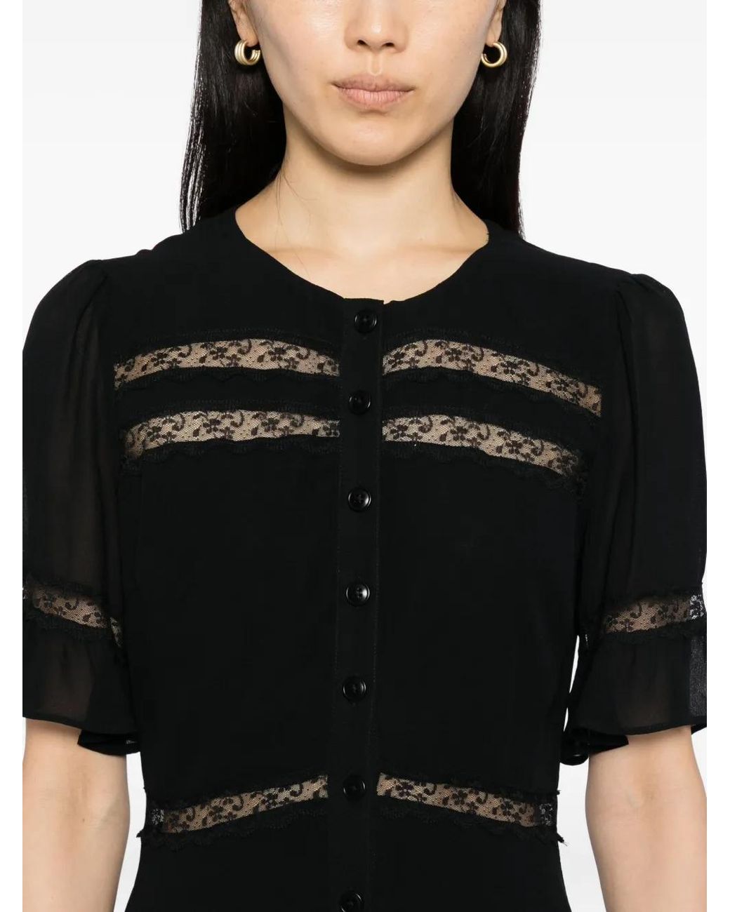 Reformation Black Woodson Dress
