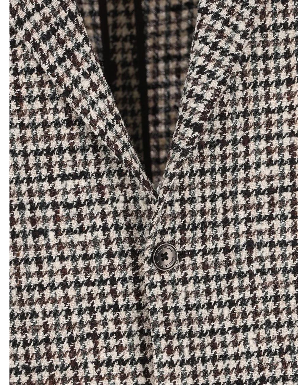 Tagliatore Gray Houndstooth-Pattern Single-Breasted Blazer for men