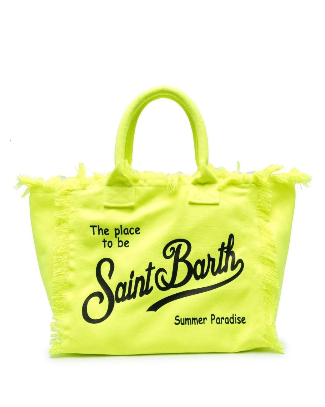 Mc2 Saint Barth Vanity Logo-print Beach Bag in Yellow | Lyst