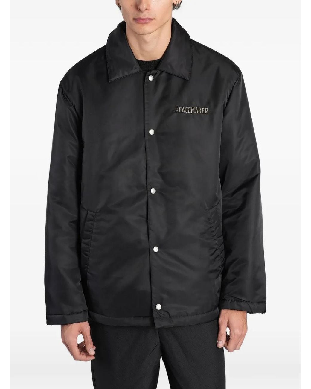 Peacemaker Oamc Black Doudoune À Logo Brodé for men