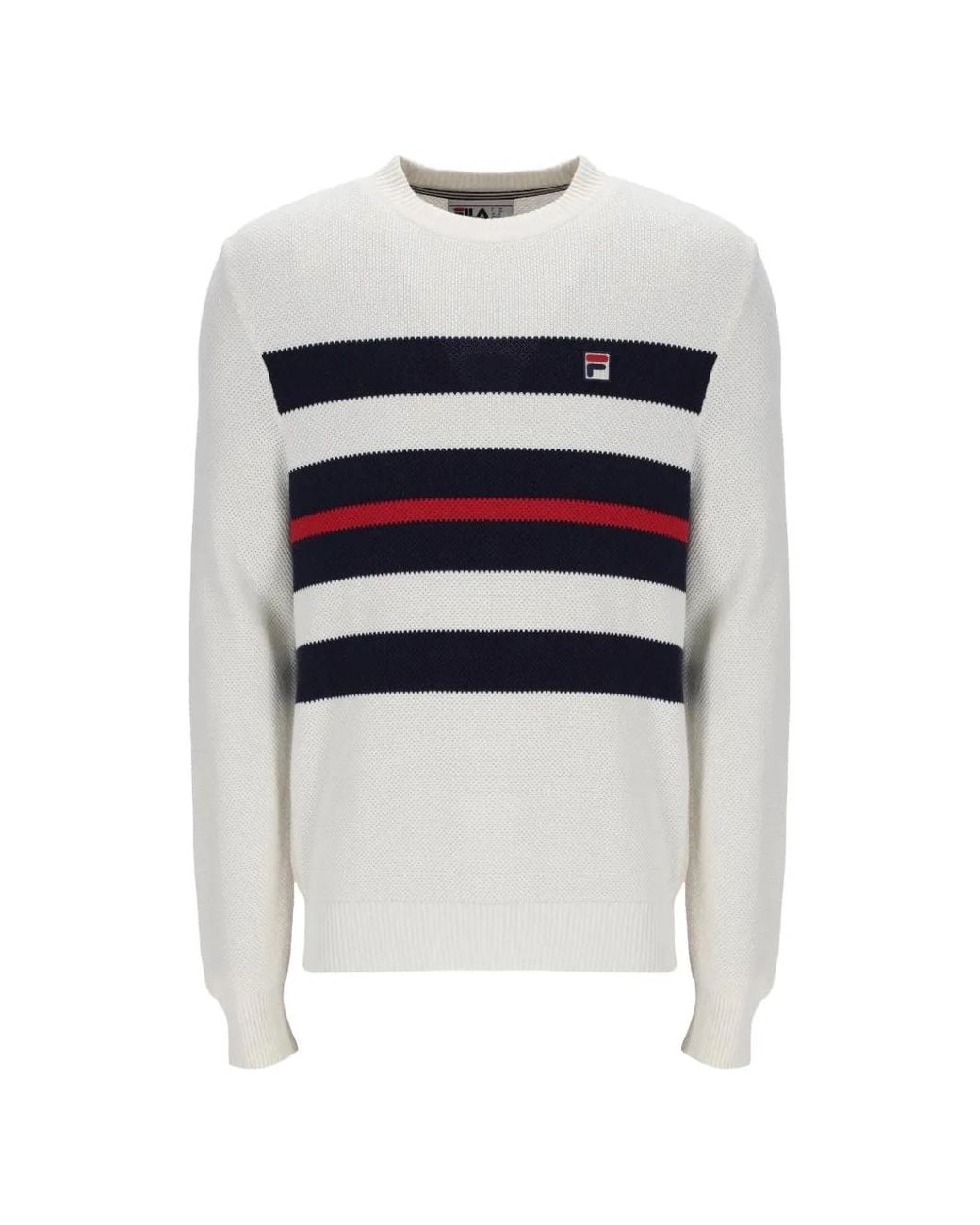Fila White Giuseppe Cotton Sweater for men