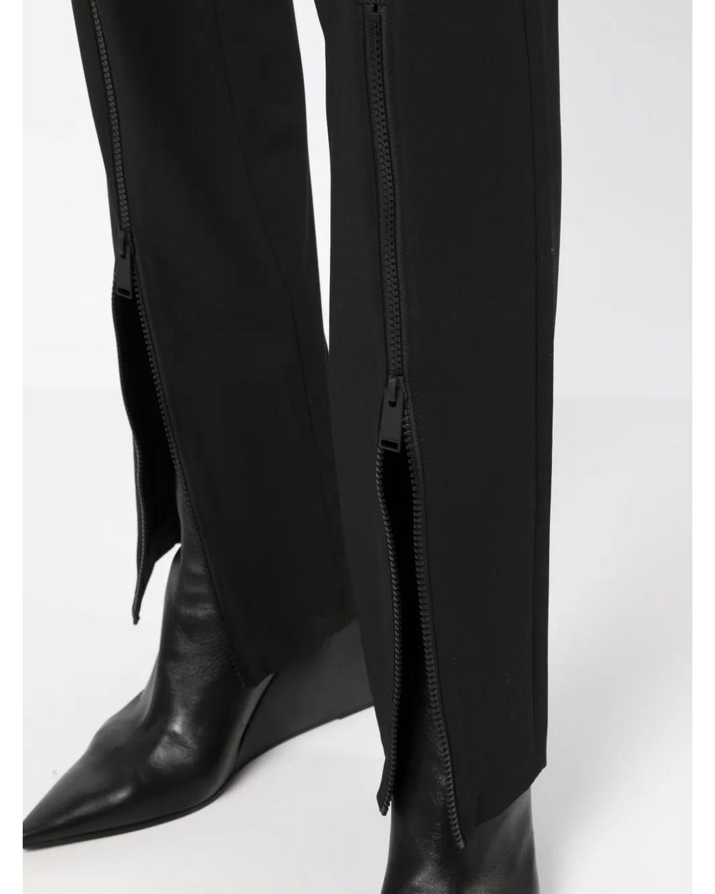 Heron Preston Black Zipped-Ankle Tailored Trousers