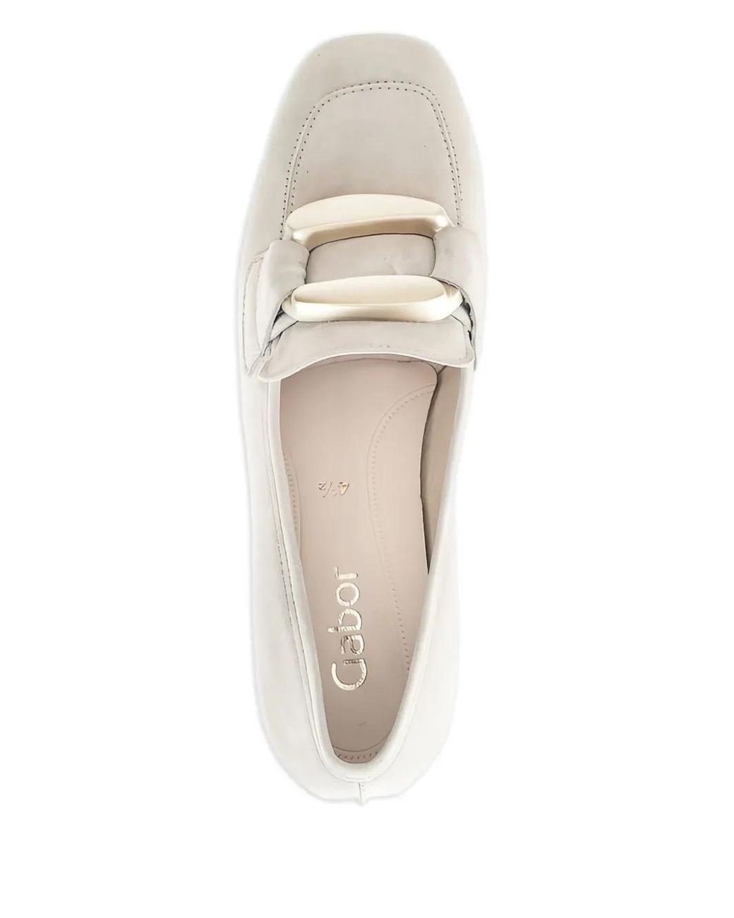 Gabor White Suede Block-Heel Pumps