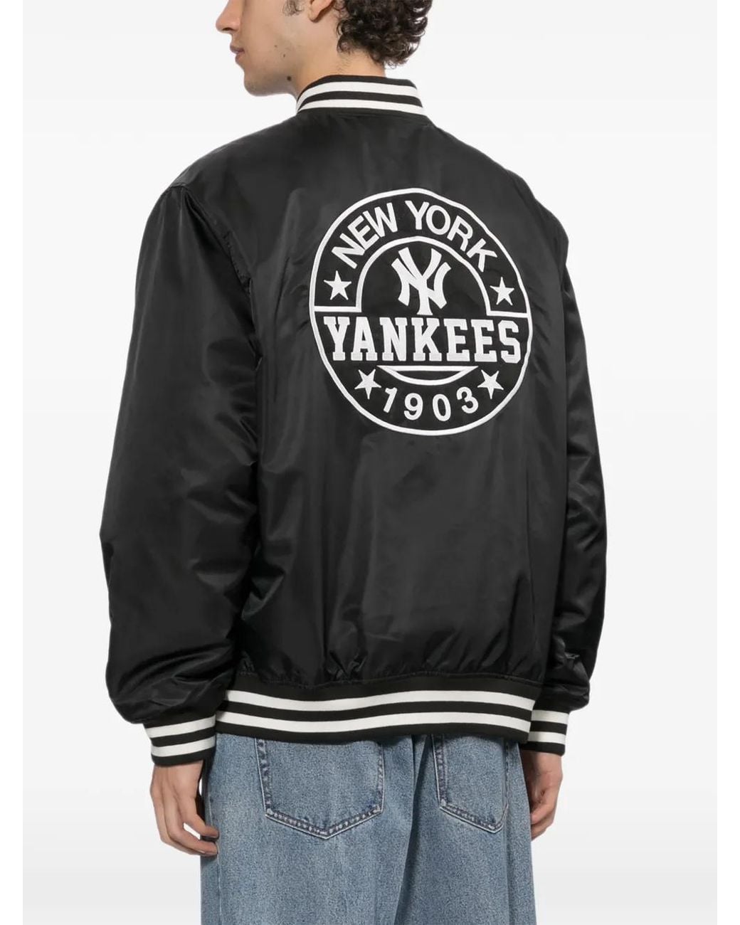 KTZ Black New York Yankees Patch Jacket for men
