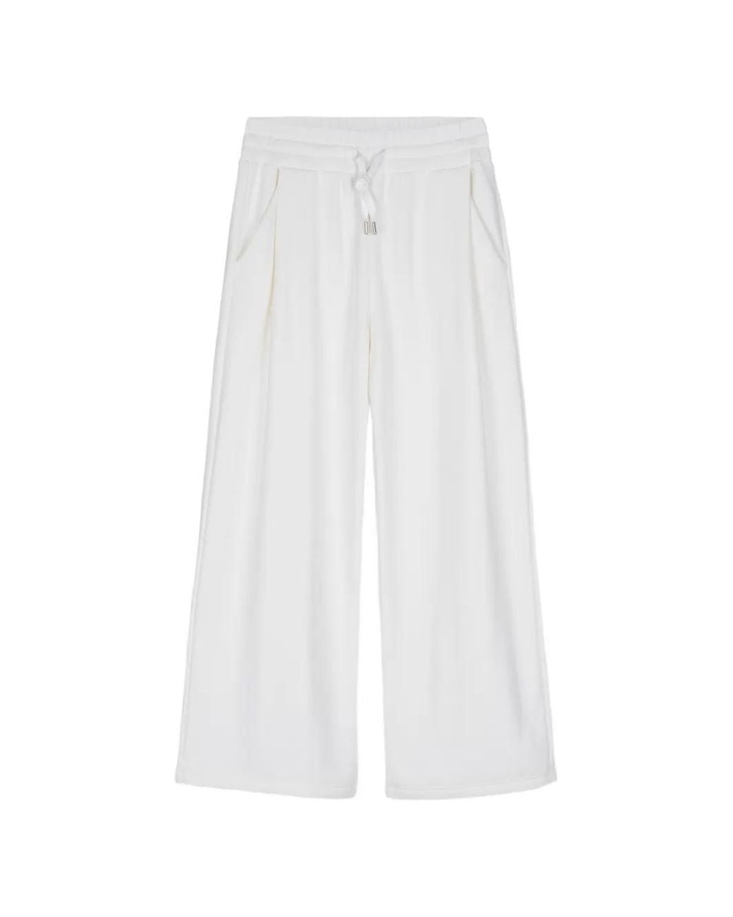 Colmar White Drawstring Palazzo Pants