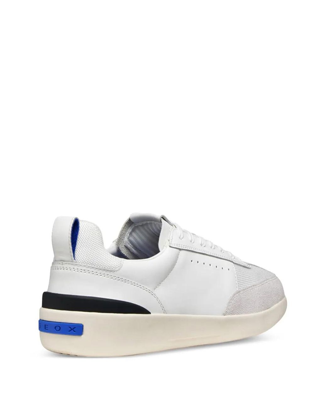 Geox White Gxrn-02 Suede Panel Sneakers for men