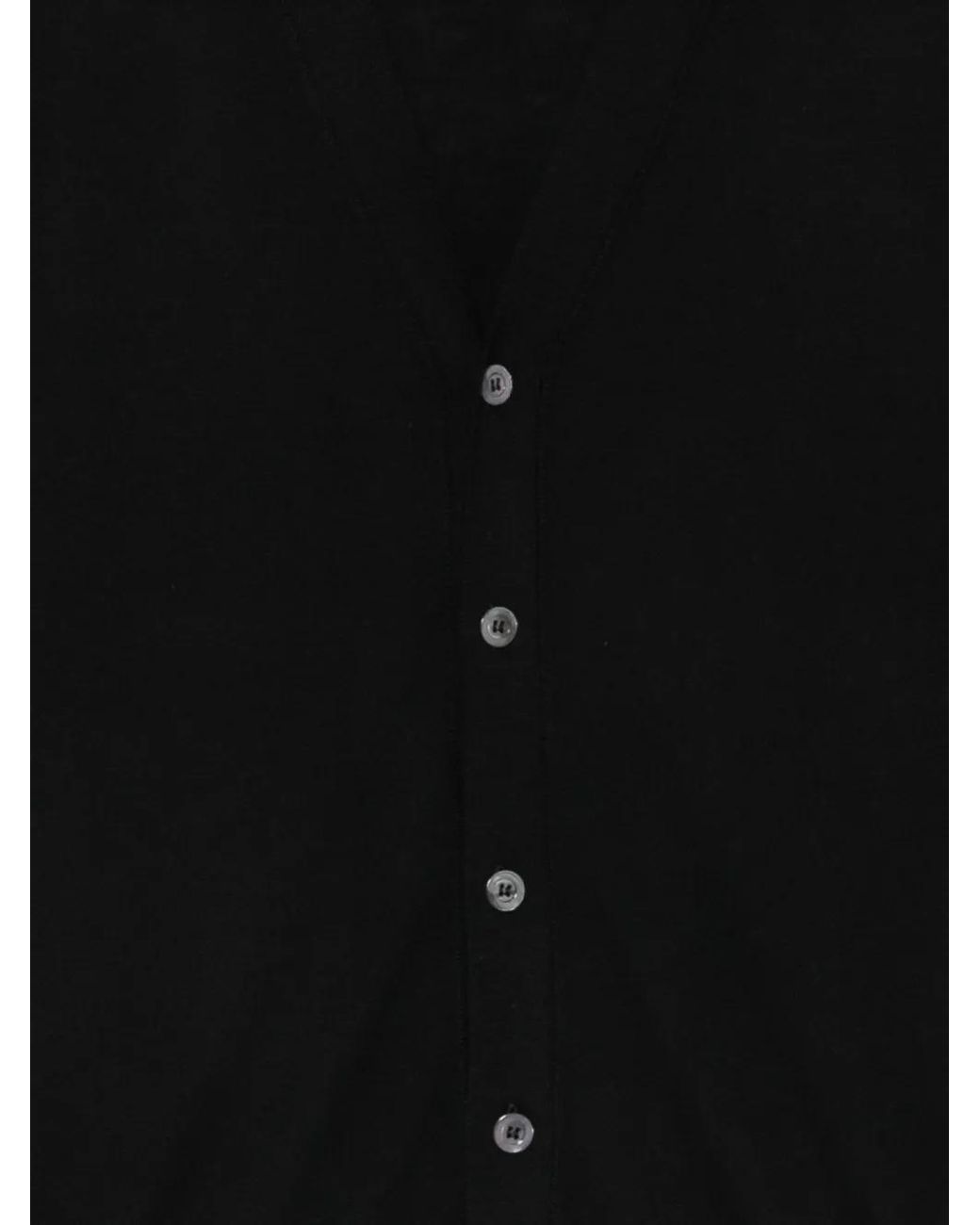 Alpha Studio Black V-Neck Button-Up Cardigan for men