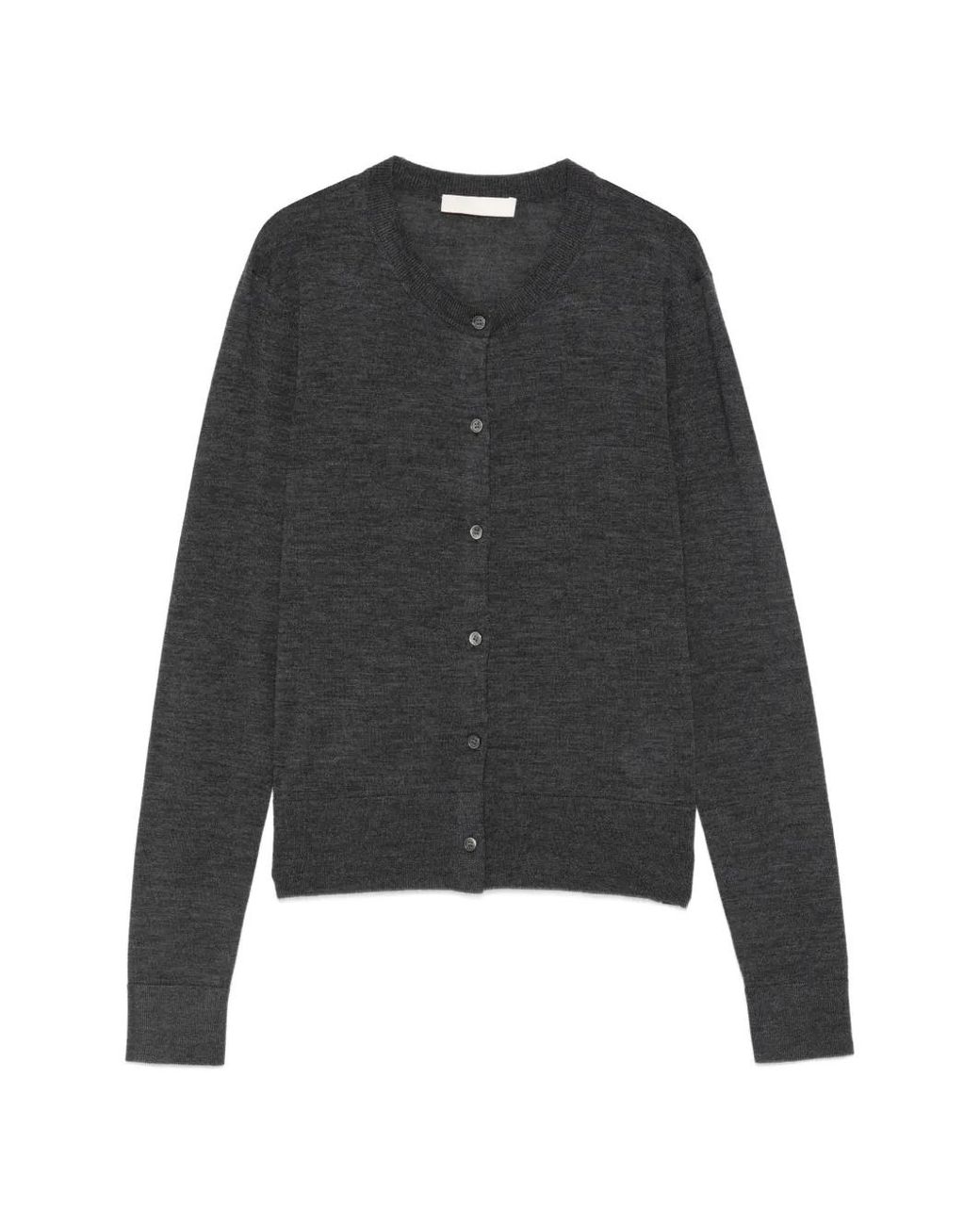 ELEH Black Button-Up Wool Cardigan