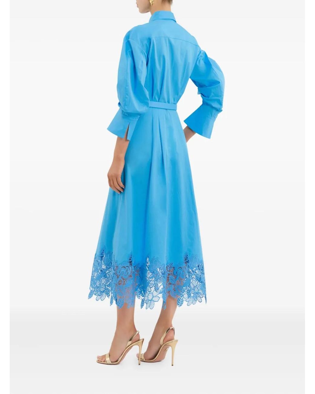 Rebecca Vallance Blue Montreux Shirt Midi Dress