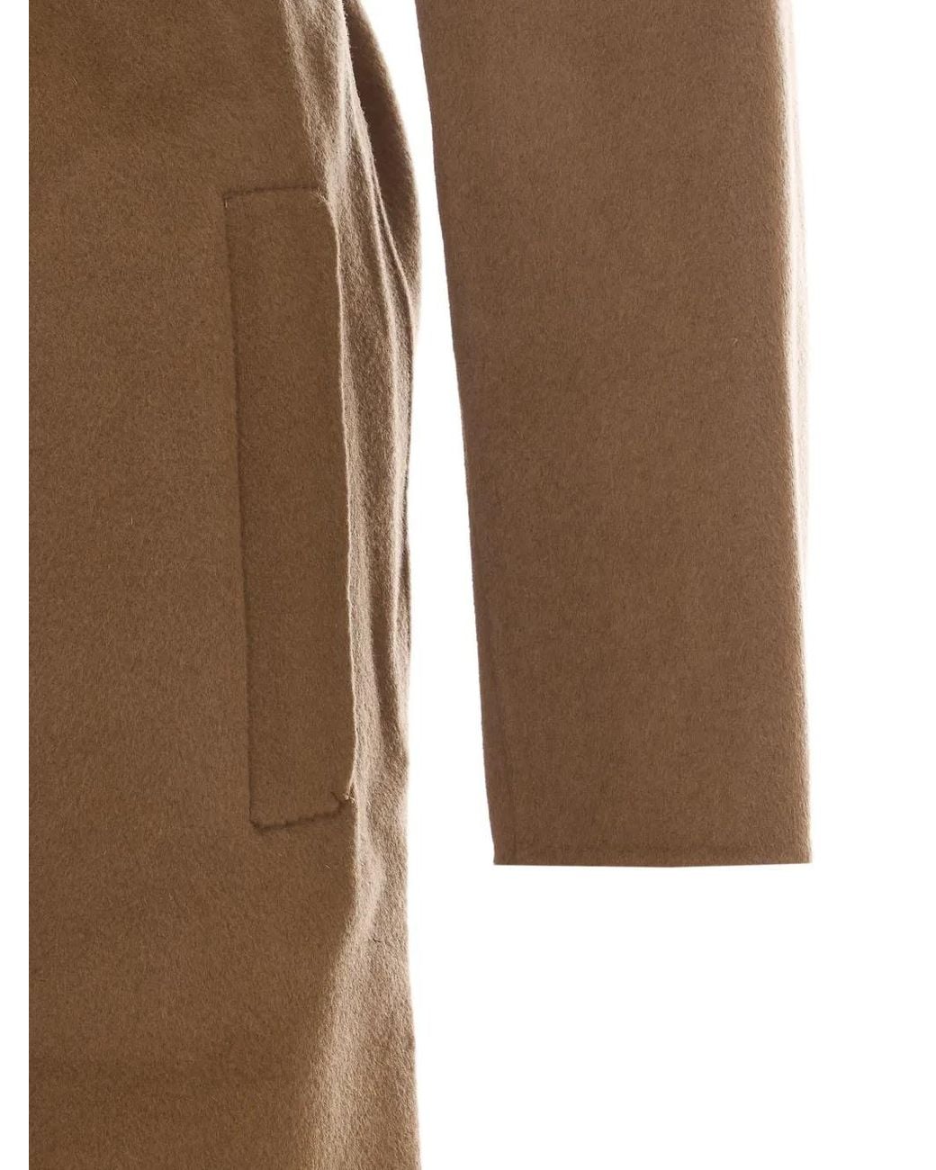 IVY & OAK Natural Double-Breasted Belted Coat