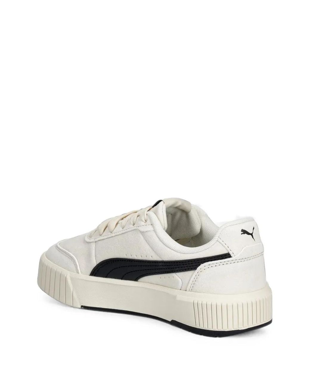 PUMA White Logo-Print Flatform Sneakers