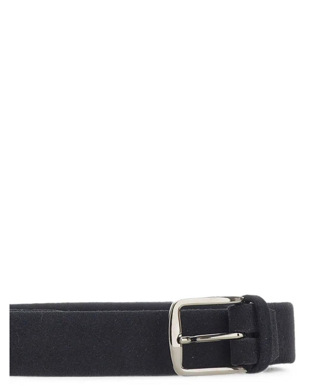 Alberto Luti White Buckle-Fastening Suede Belt for men