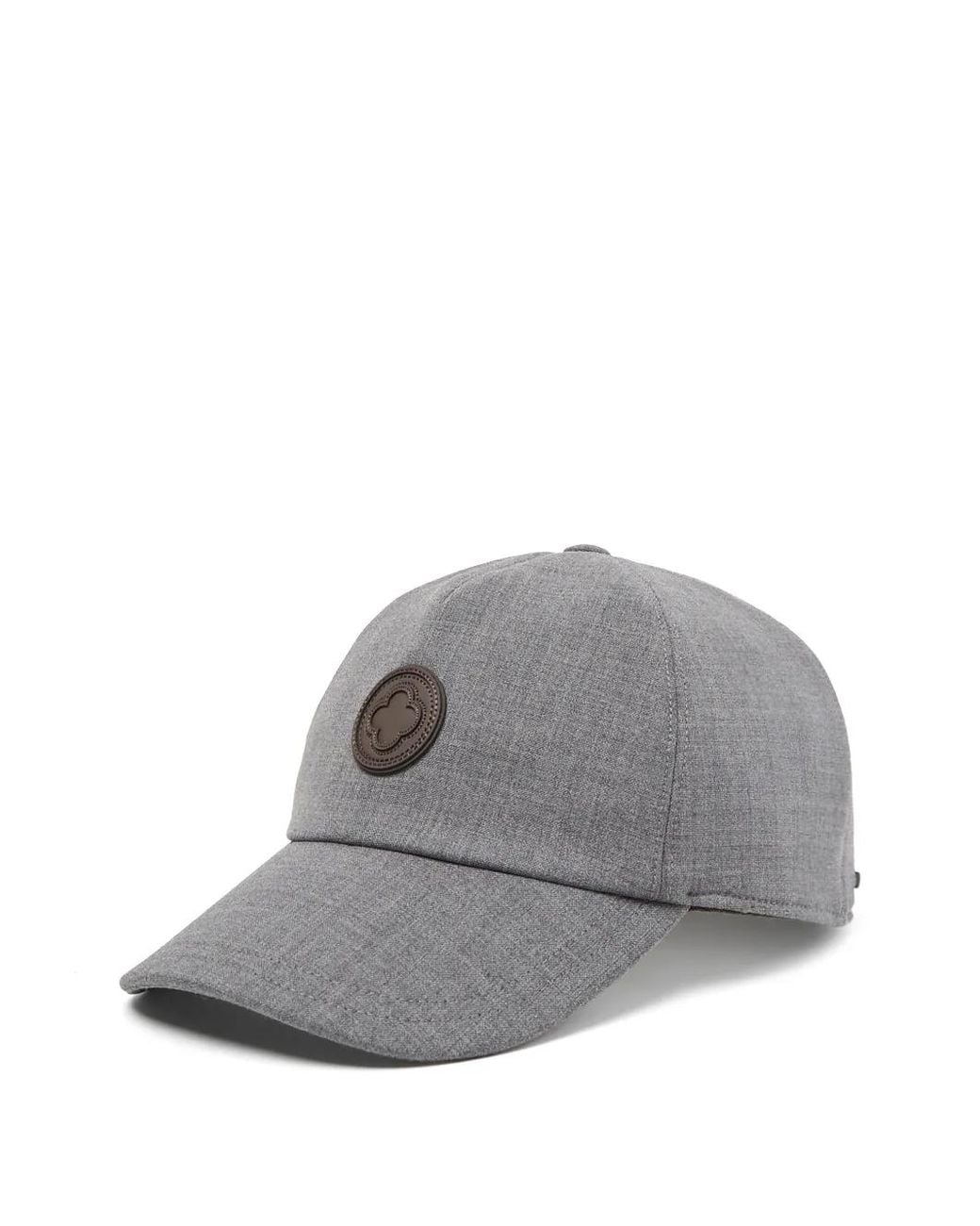 Peserico Gray Logo-Patch Baseball Cap for men