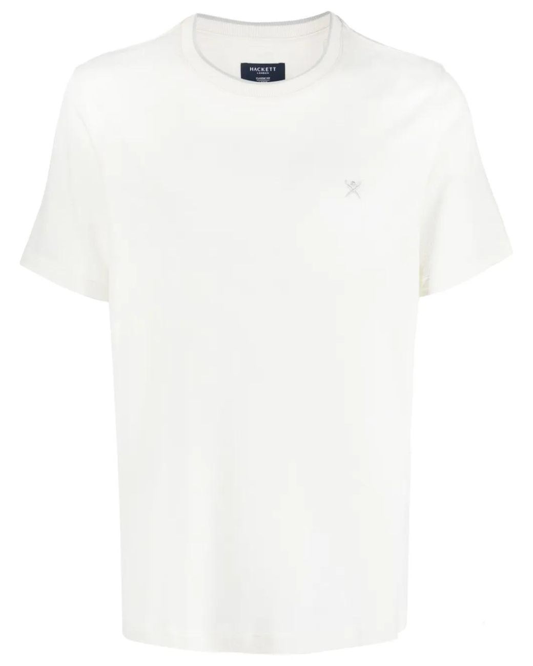 Hackett White Embroidered-Logo Cotton T-Shirt for men