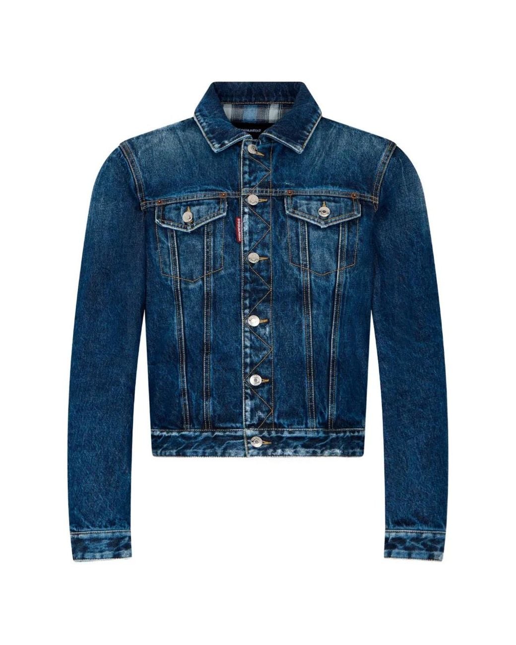 DSquared² Blue Mini Front Jean Jacket for men