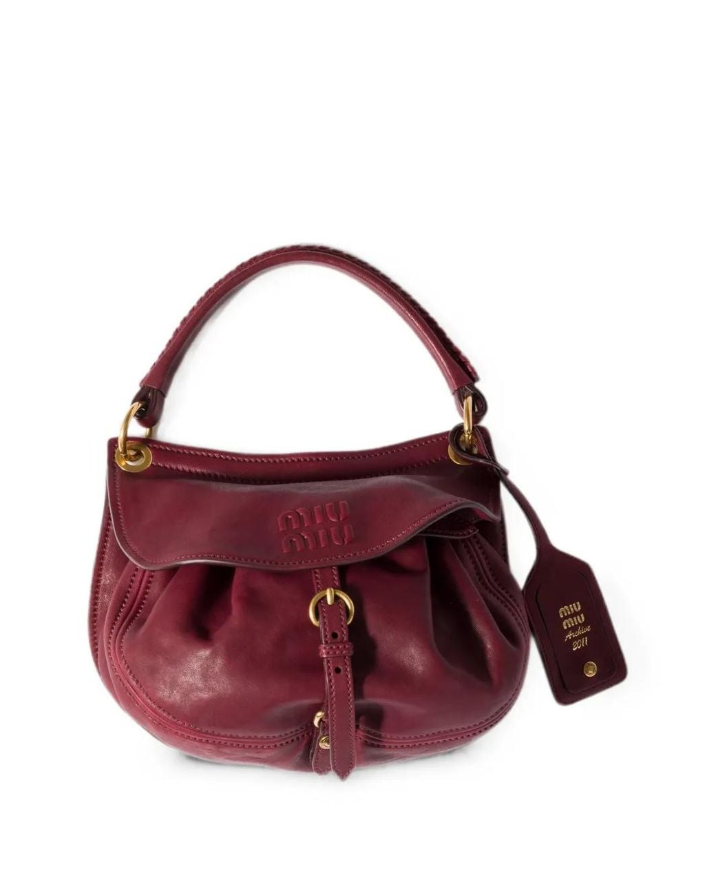 Miu Miu Purple Rendez-Vous Nappa Leather Bag