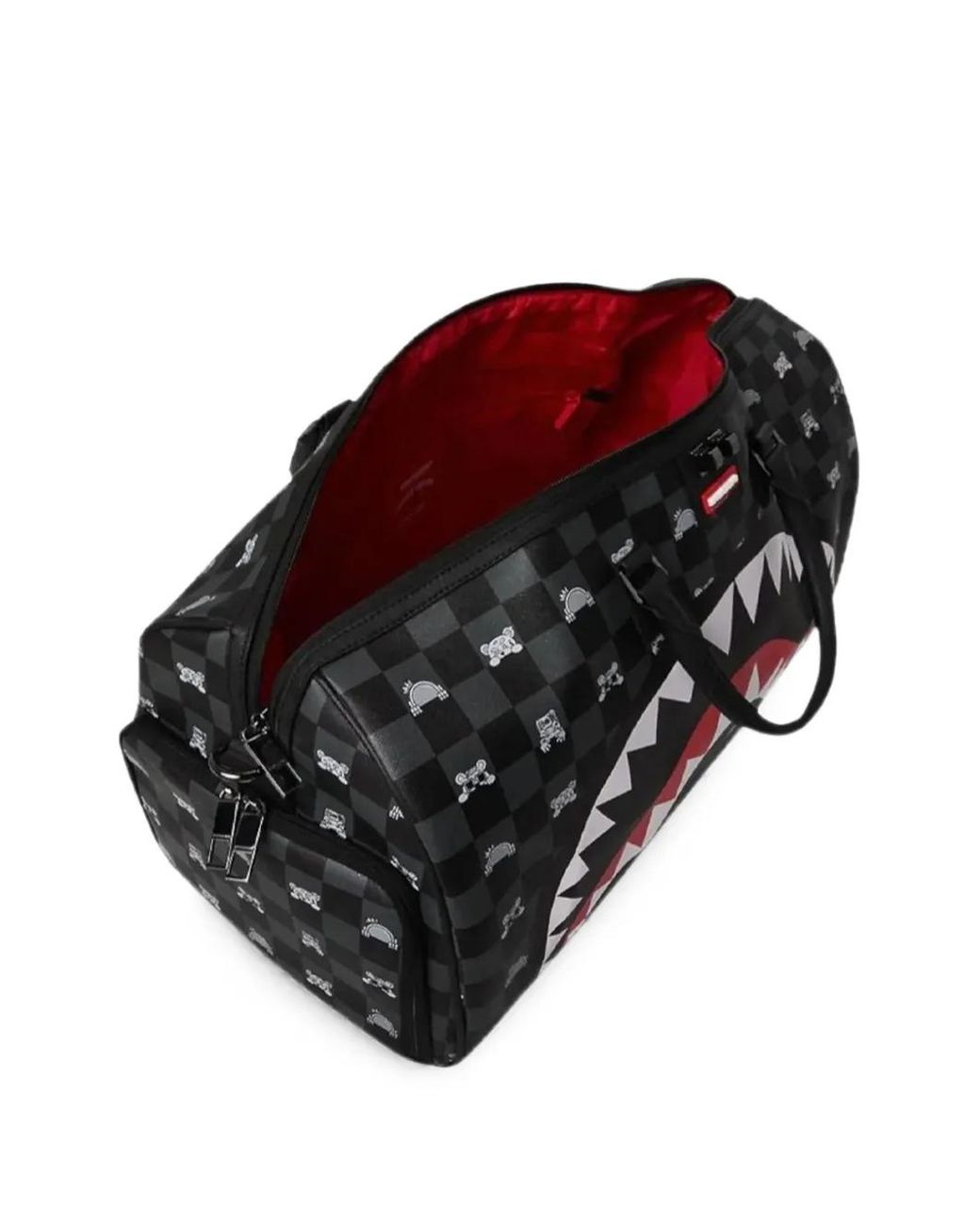 Sprayground Black Shark Check Duffle Bag for men