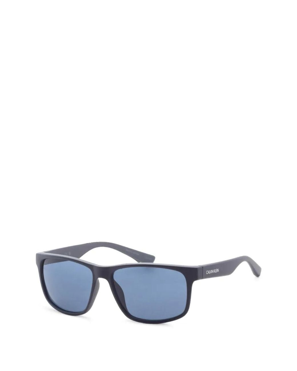 Calvin Klein Blue Matte-Finish Rectangle-Frame Sunglasses