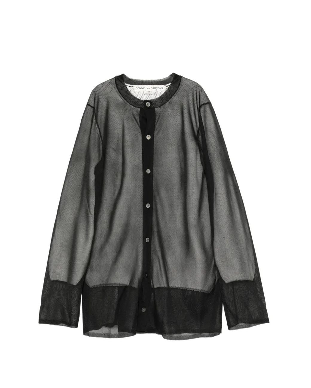 Comme des Garçons Gray Sheer Layered Cardigan