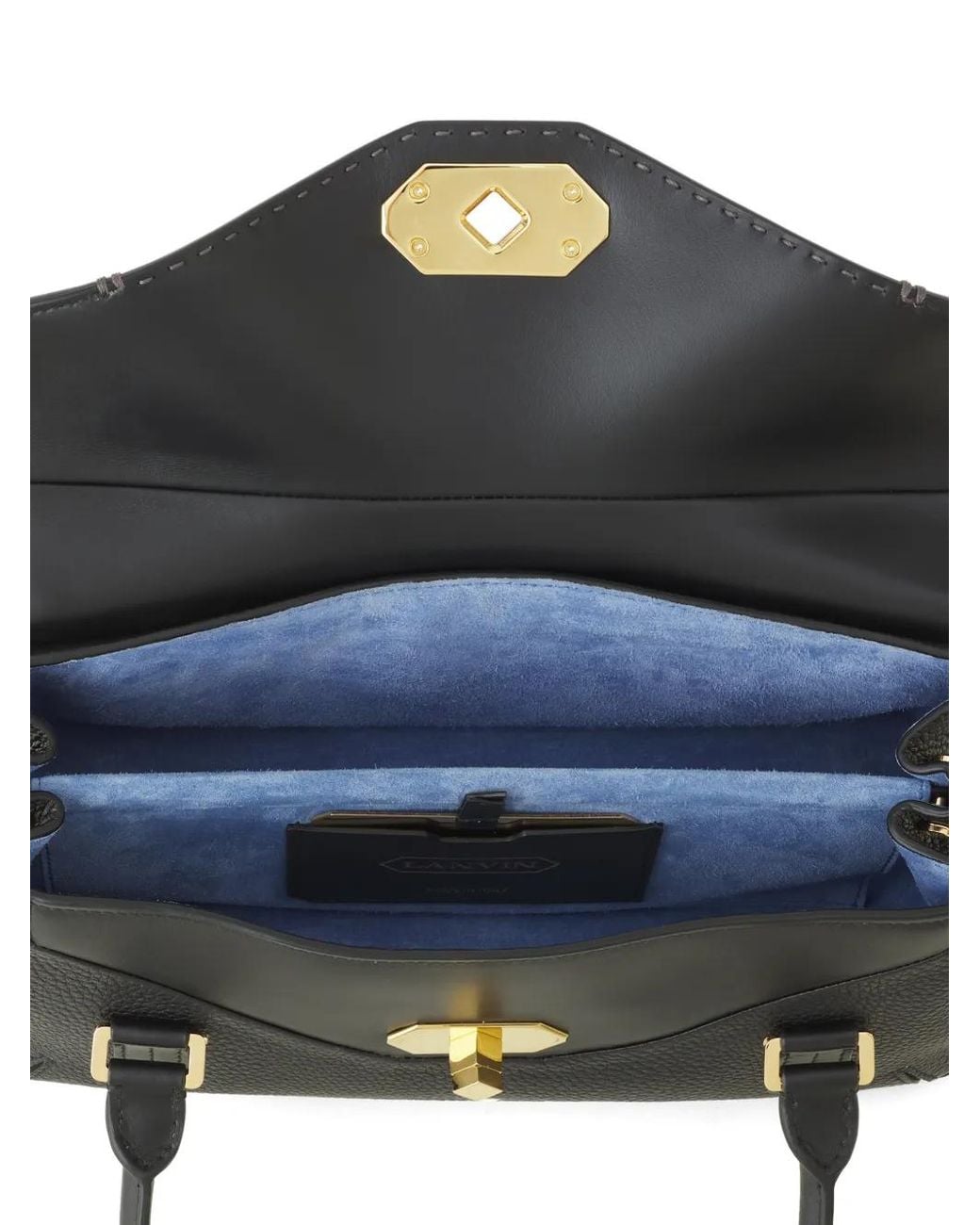 Lanvin Black Leather Tote Bag