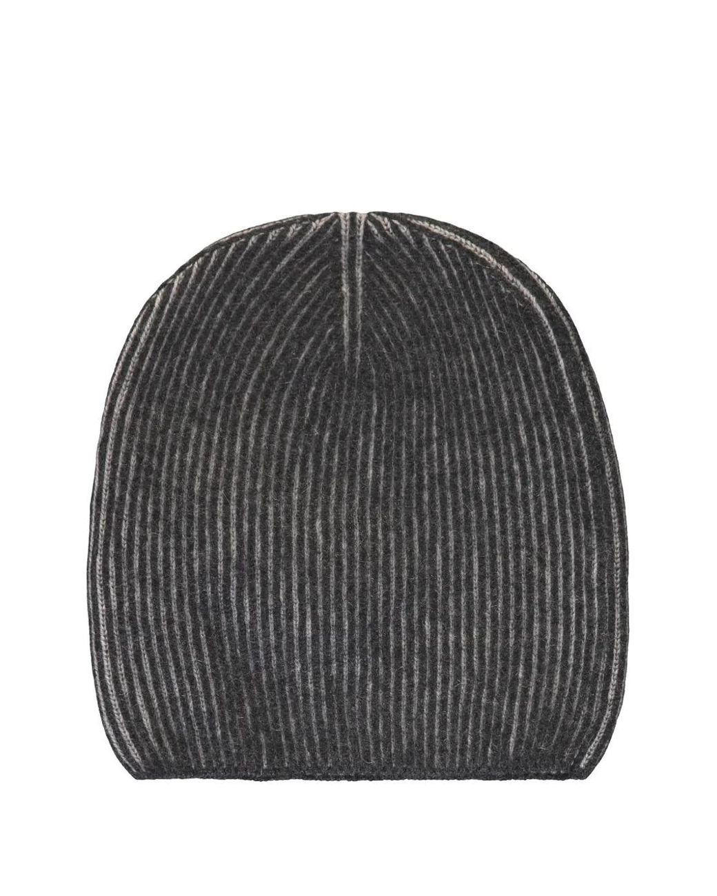 Moorer Gray Knitted Beanie Hat for men