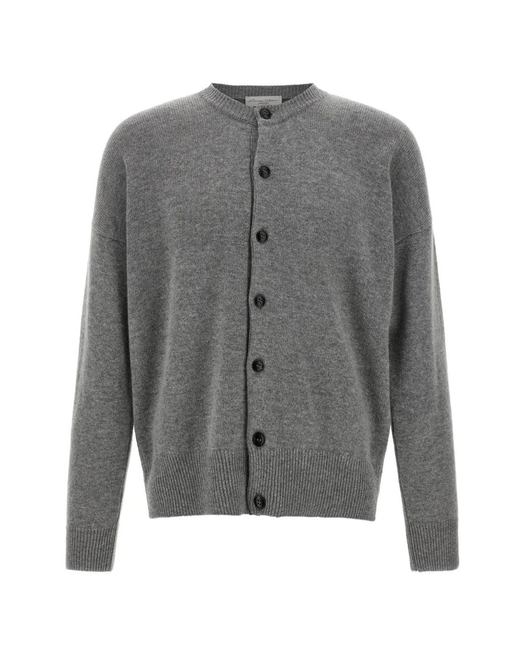 LARMERI STUDIO Gray Rebecca Mélange-Effect Cardigan