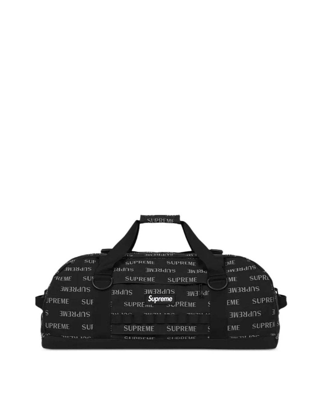 Supreme Black Logo-Print Duffle Bag for men