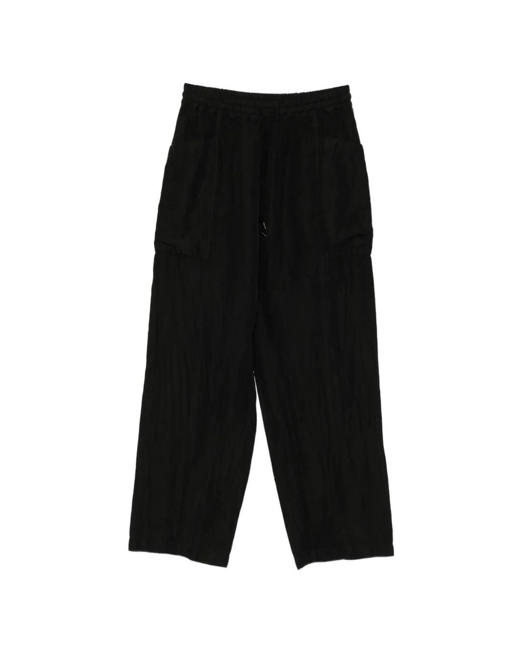 Comme des Garçons Black Drawstring Elasticated-Waist Trousers for men