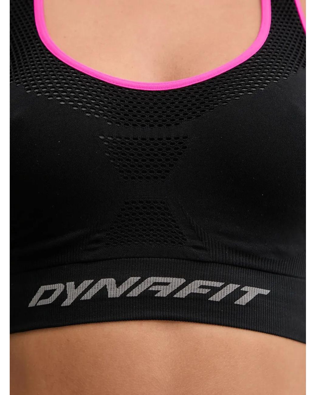 Dynafit Black Mesh-Panelled Sports Bra