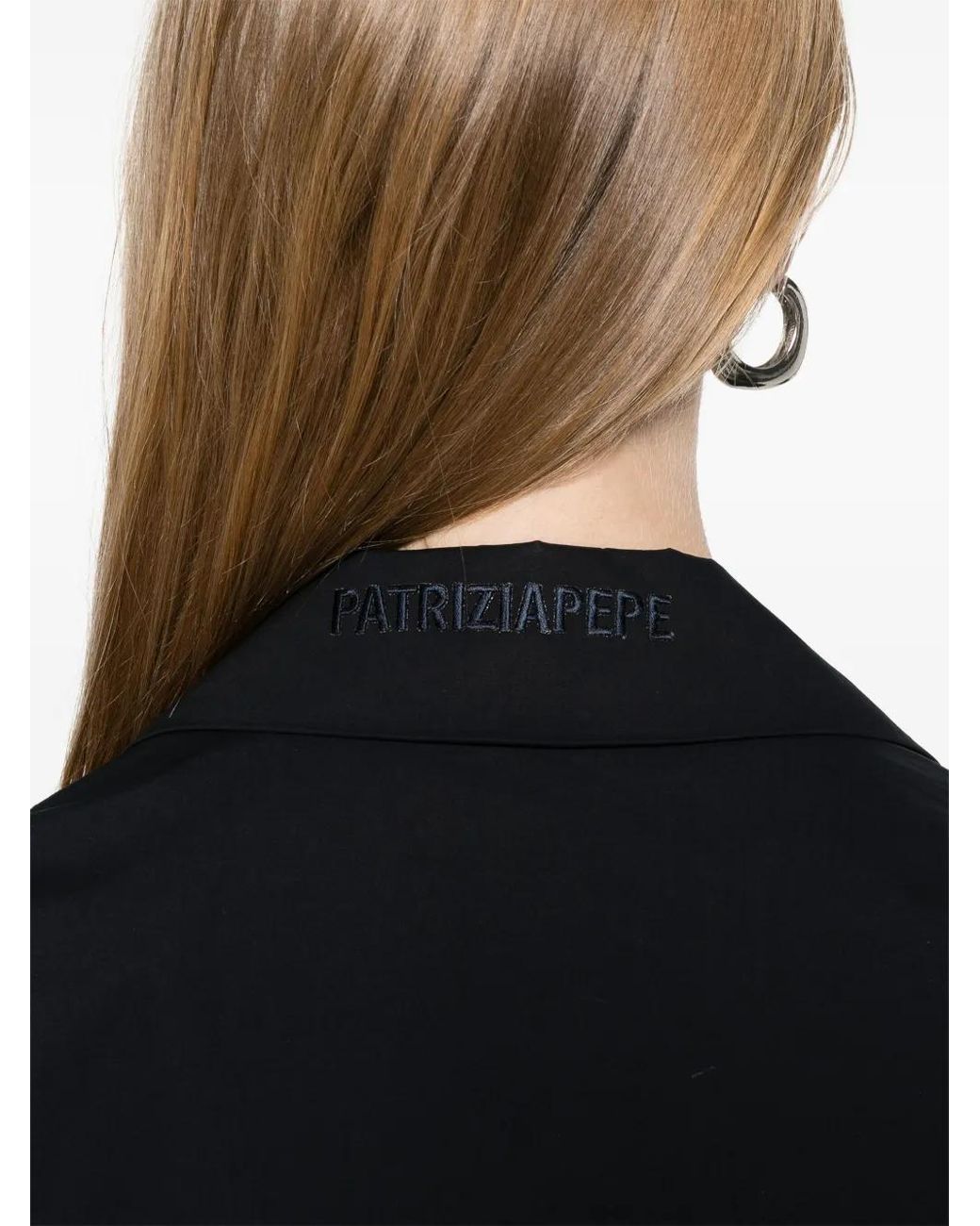 Patrizia Pepe Black Wrap Midi Dress