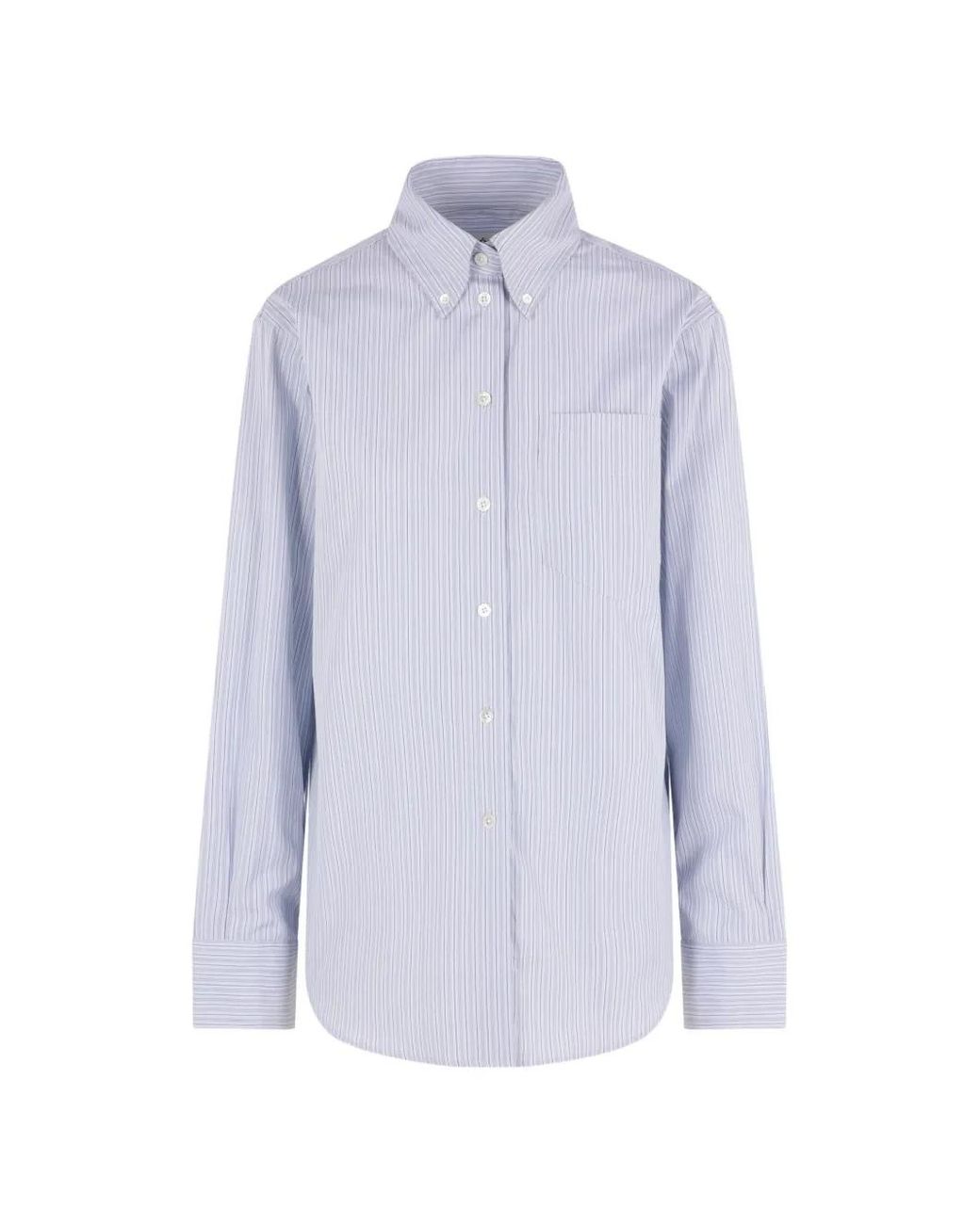Rohe Blue Oxford Striped Shirt