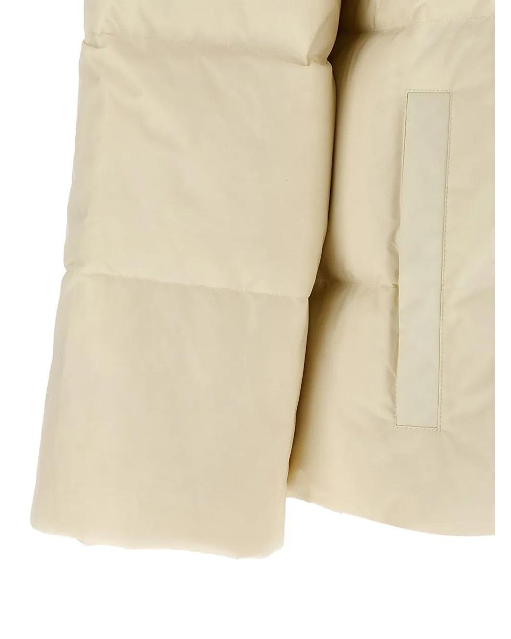 Army by Yves Salomon Natural Lamb-Fur-Collar Quilted Jacket