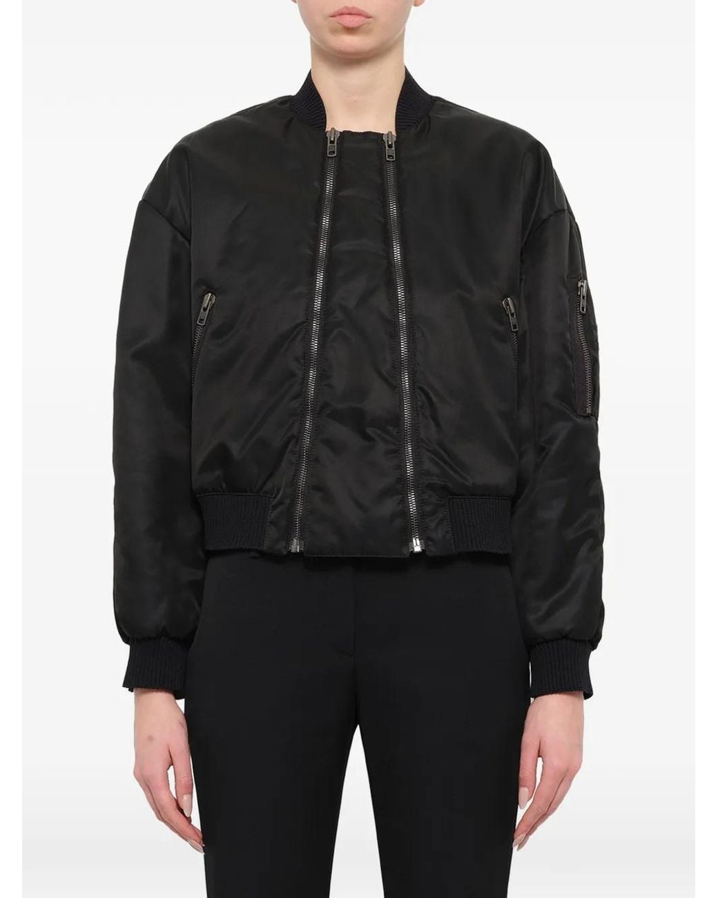 KENZO Black Logo-Patch Zip-Up Jacket