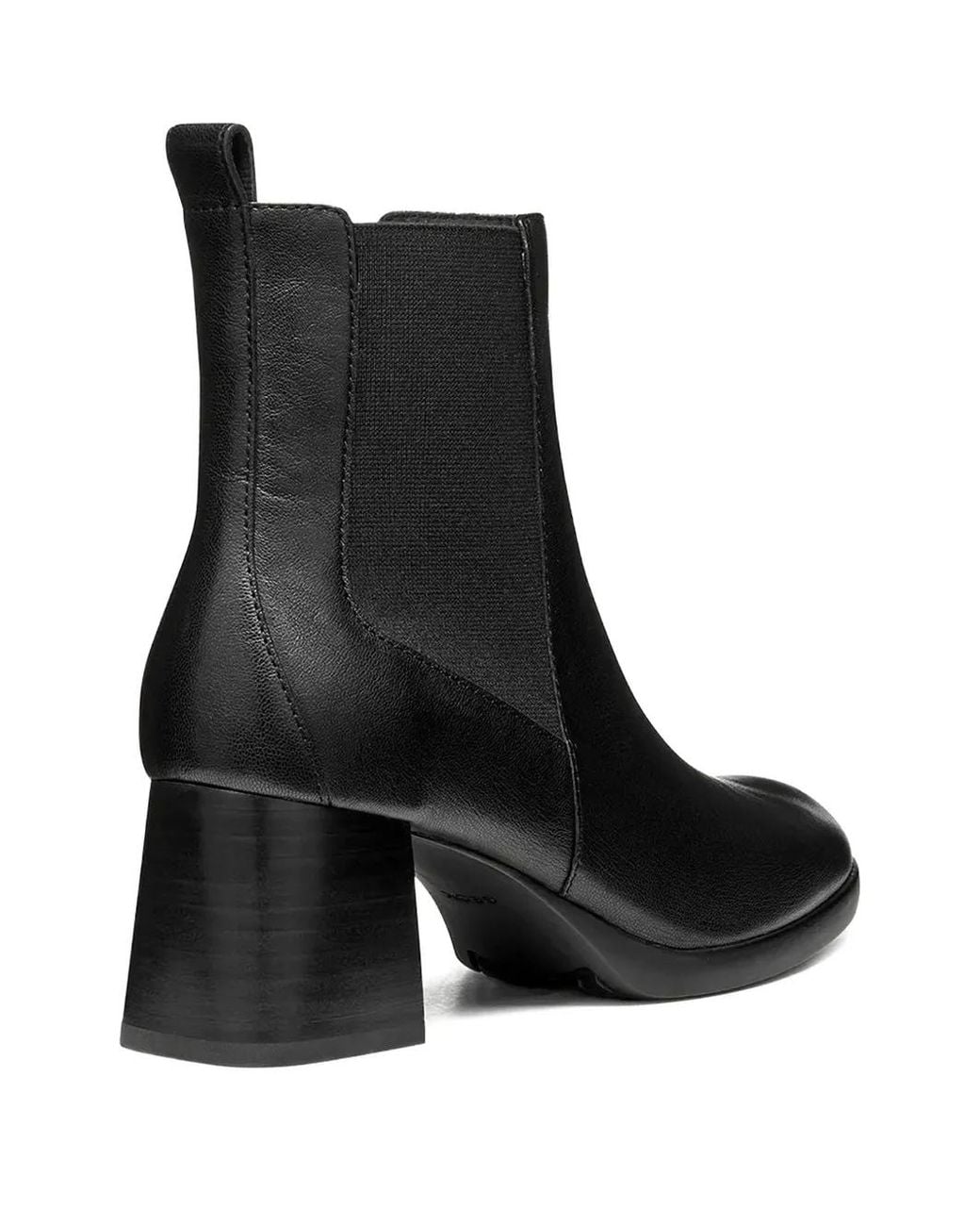 Geox Black Bottines Walk Pleasure 55 À Talon Épais 60 Mm