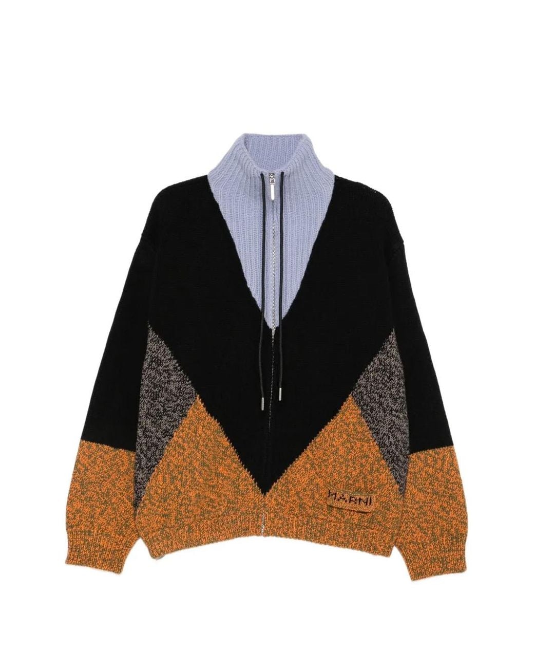 Marni Black Intarsien-Pullover