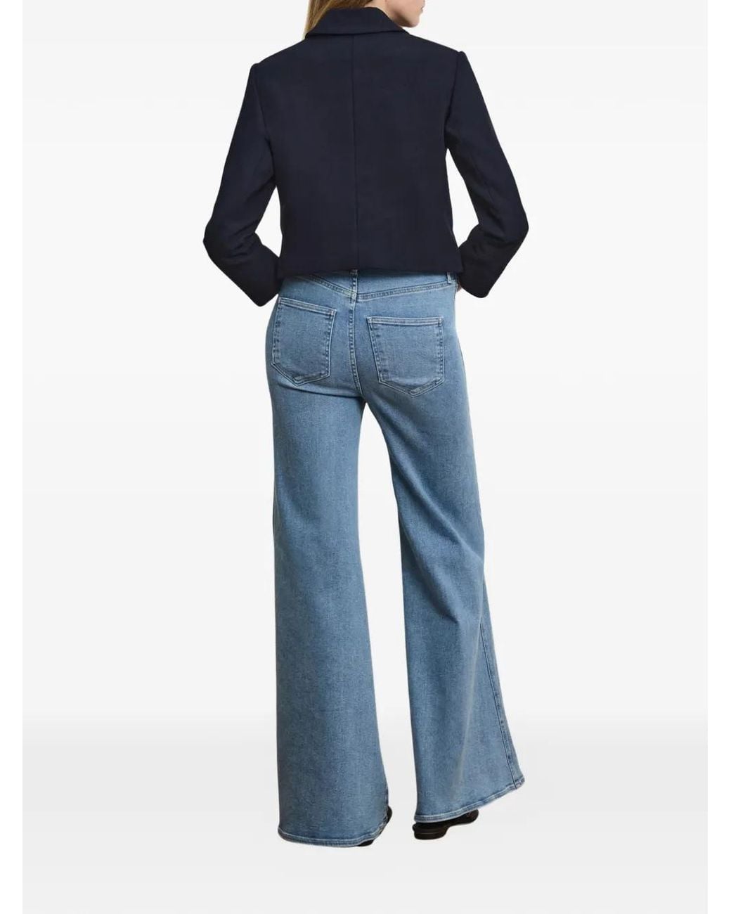 Veronica Beard Blue Ismena Pattern-Cuff Jacket