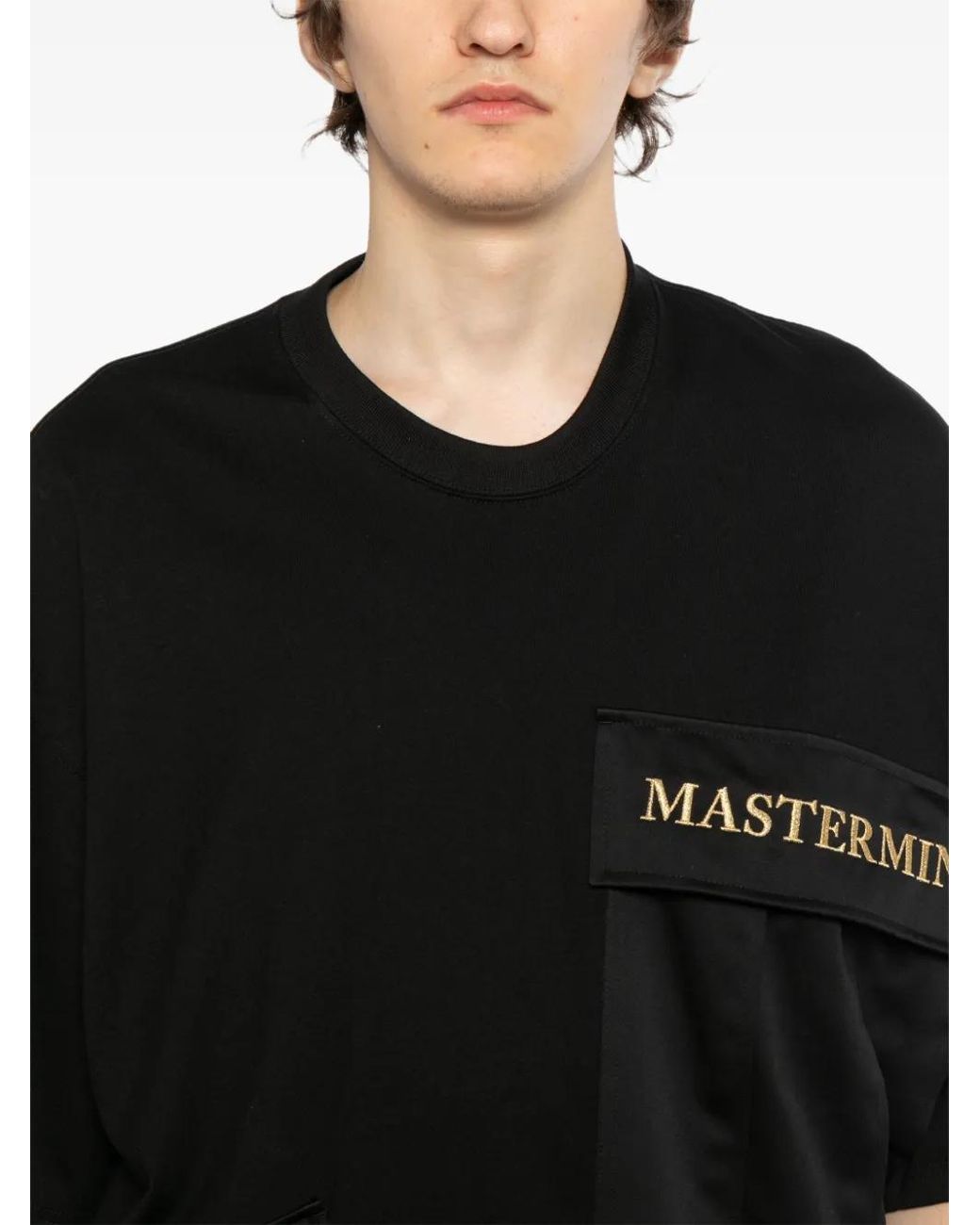 MASTERMIND WORLD Black T-Shirt À Logo Brodé for men