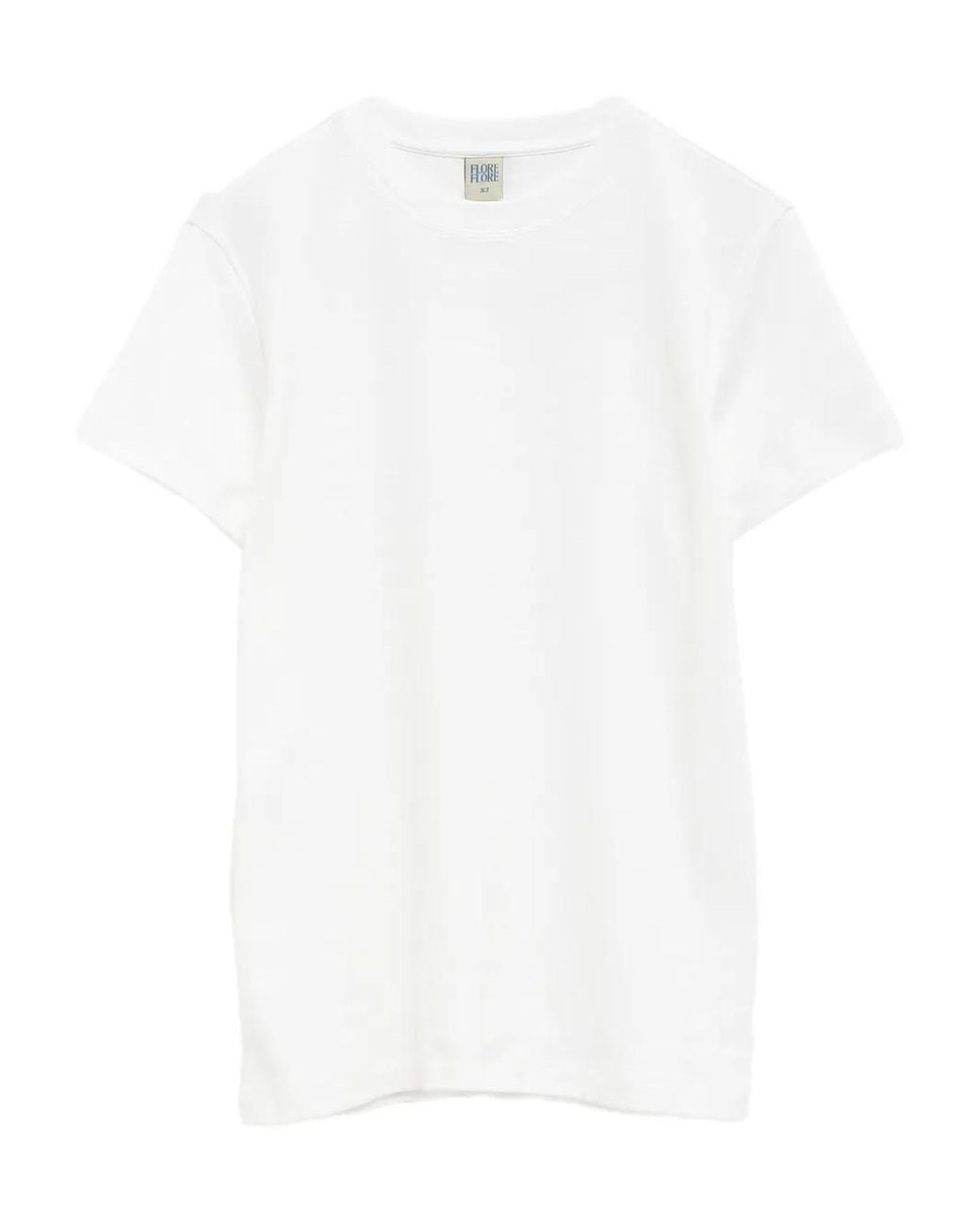 Flore Flore White Monica Ribbed Crew-Neck T-Shirt