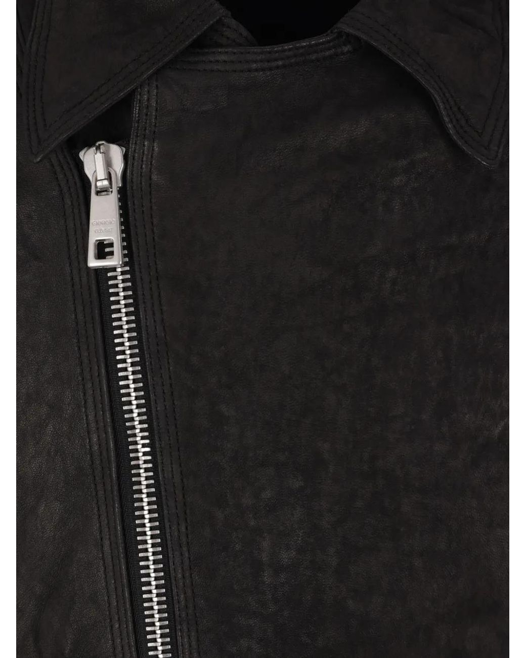 Veste De Moto Zippée En Cuir Giorgio Brato pour homme en coloris Black