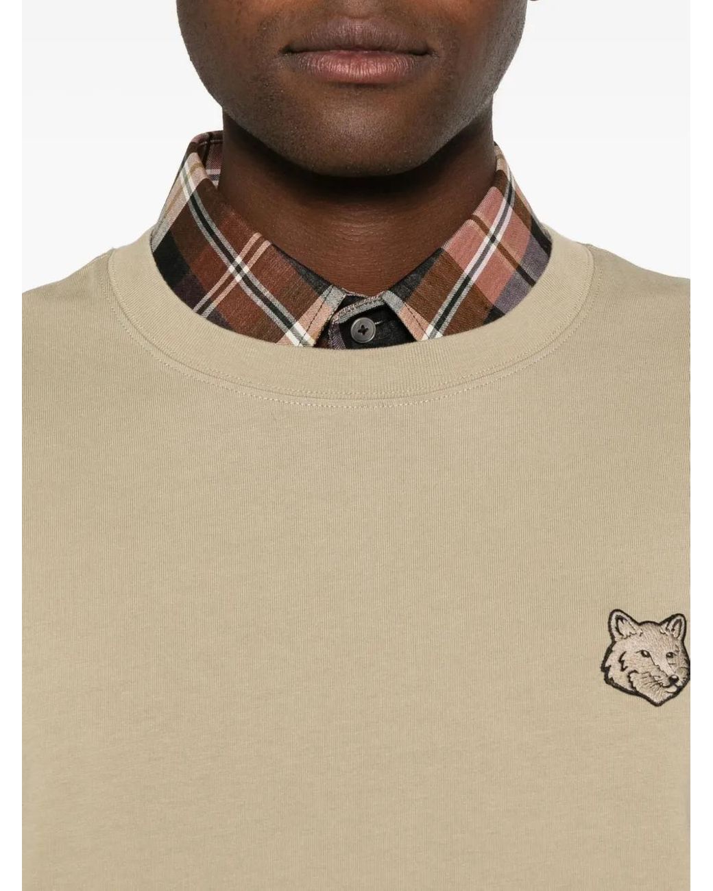 Maison Kitsuné Natural Fox Head T-Shirt for men