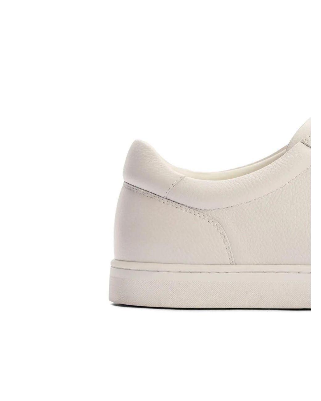 12 STOREEZ White 30Mm Lace-Up Leather Sneakers for men