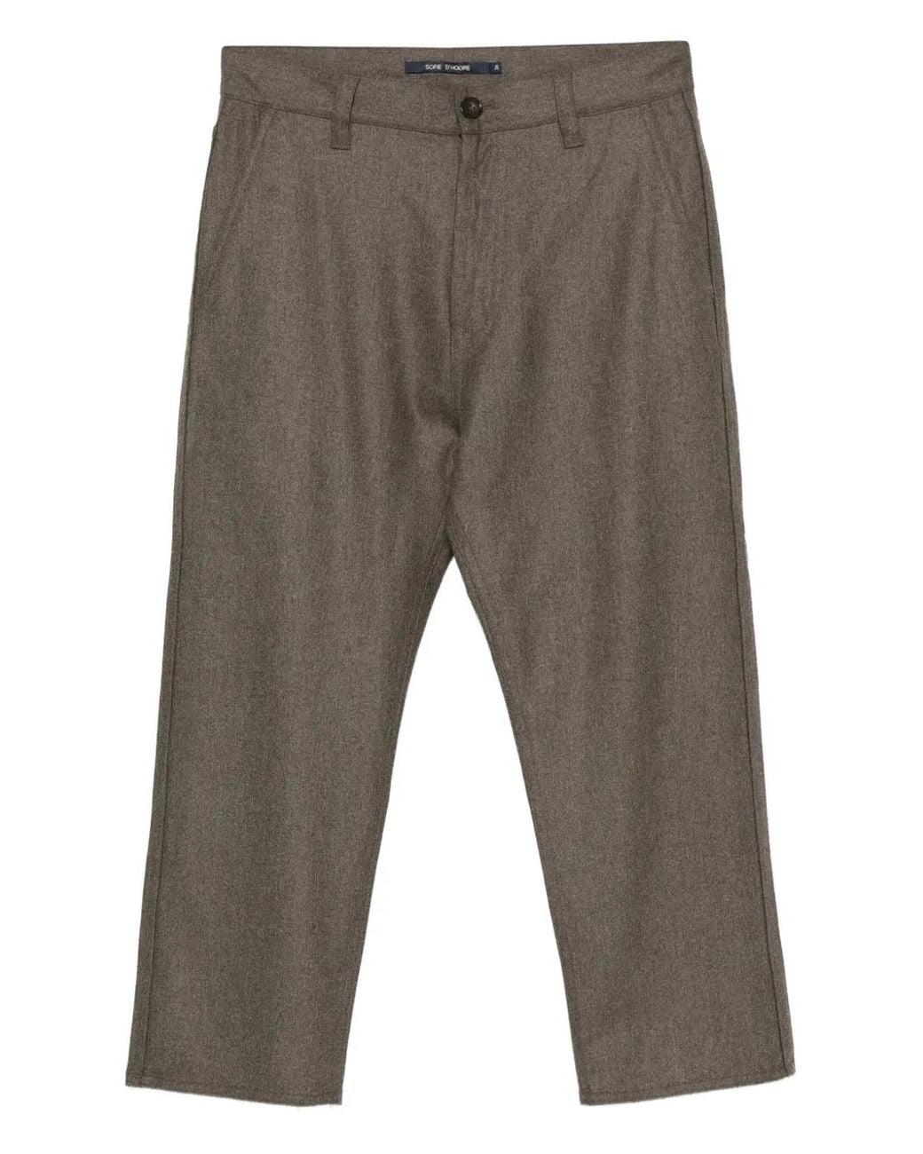 Sofie D'Hoore Gray Wool Cropped Trousers