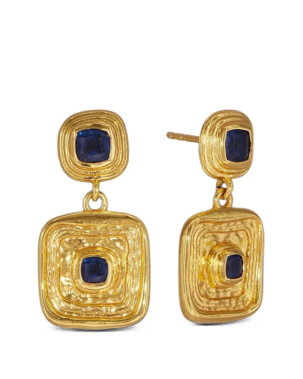 Ottoman Hands Metallic Wax Seal Drop Earrings