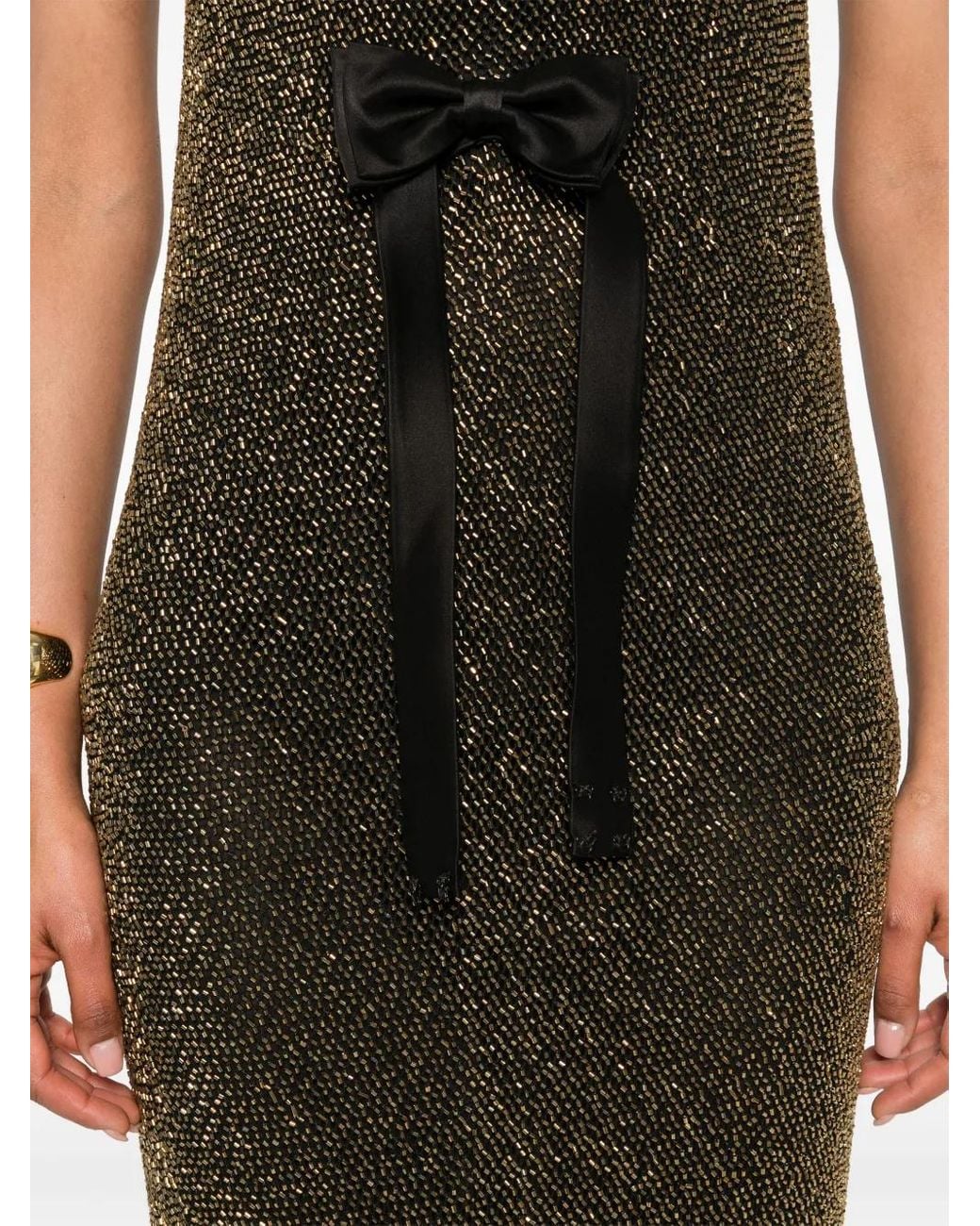 SILK LOVE & LACE Metallic Sequin Silk Maxi Dress